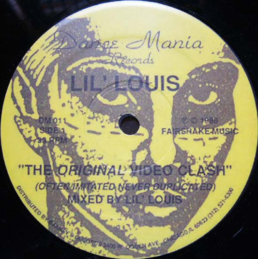 Image of Front Cover of 12" - /VG+ - LIL LOUIS, The Original Video Clash/Music Takes U Away (dance mania; DM 011, UK Reissue, Re-press), ,  - 2546197S