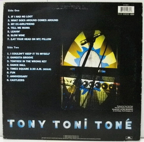 Image of Back Cover of LP - G+/G - TONY! TONI! TON !, Sons Of Soil (Polydor; 514 933-1, UK 1993, Picture Sleeve, Inner), Record very marked and scuffed throughout. Some deeper marks click. Sleeve has heavy wear and creasing at edges,  - 3016346C