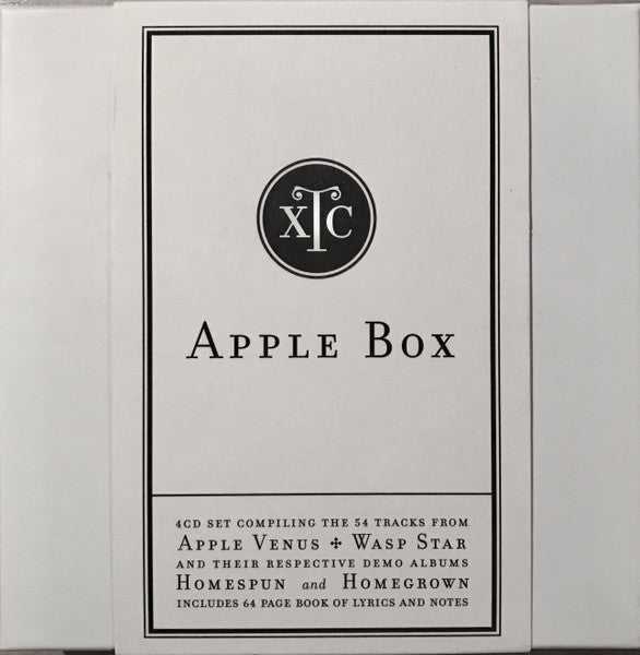 Image of Front Cover of 4xCD - G+/VG+ - XTC, Apple Box (Spectrum Music ; 060075344463 , UK 2005, Box Set, Booklet.), Discoloured, Stained Box. , 4CD Set compiling the 54 tracks from Apple Venus + Wasp Star and their respective Demo albums Homespun and Homegrown.Includes 64 page book of lyrics and notes.  - 1216529C