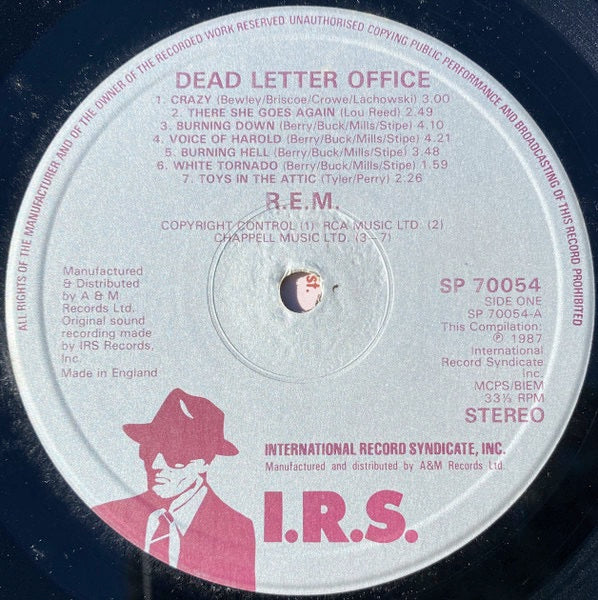 Image of Label Cover of 5144344S: LP - R.E.M., Dead Letter Office (IRS; SP 70054, UK 1988, Inner)   VG+/VG+