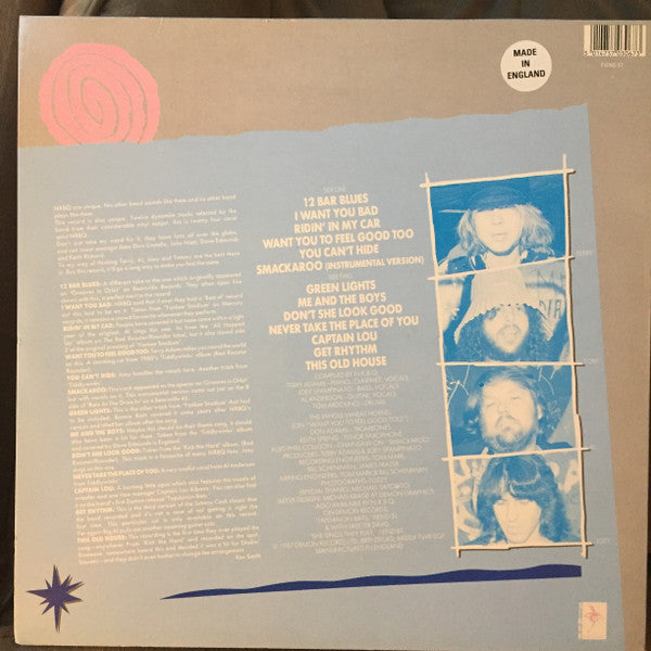 Image of Back Cover of 3645397S: LP - NRBQ, Through The Eyes Of A Quartet (Demon Records; FIEND 57, UK 1987) Faint ring wear and staining.  VG/VG+