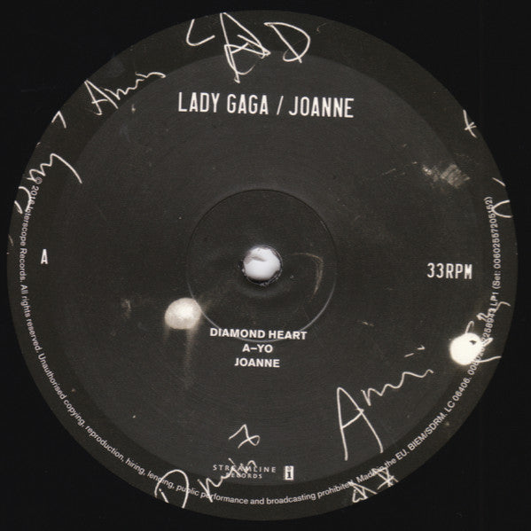 Image of Label Cover of 2xLP - EX/EX - LADY GAGA, Joanne (Streamline Records ; 00602557205152, Europe 2016, Gatefold, 2 Inners, Deluxe Edition ), ,  - 4346241S