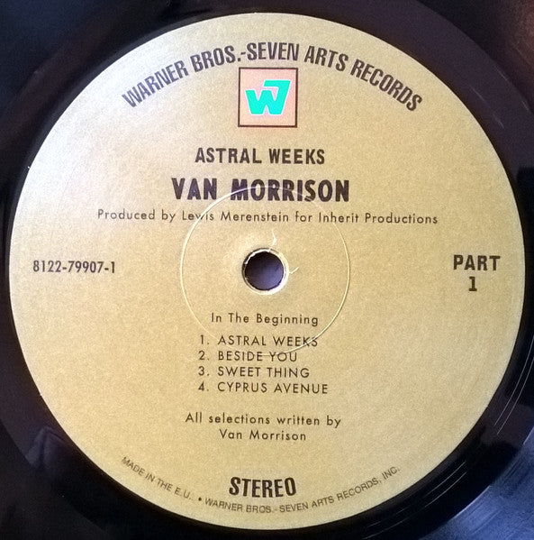 Image of Label Cover of LP - VG+/VG+ - VAN MORRISON, Astral Weeks (Warner ; 81227950378, Europe 2015 Reissue, 180 Gram Vinyl), Still In Opened Shrinkwrap With Hype Sticker,  - 3746017S