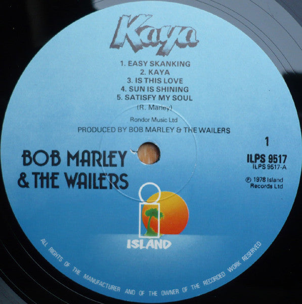 Image of Label Cover of 244124S: LP - BOB MARLEY & THE WAILERS, Kaya (Island Records; ILPS 9517, UK 1978, Picture Sleeve, Inner) Slightly wavy sleeve, still in shrink though, looks great.  VG+/VG+