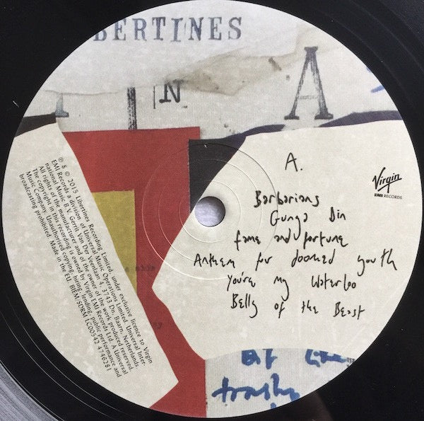 Image of Label Cover of LP - VG+/VG+ - THE LIBERTINES, Anthems For Doomed Youth (Virgin; 4746281, Europe 2015, Inner), ,  - 3816252C