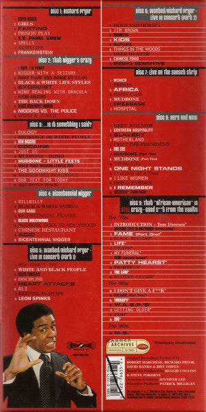 Image of Back Cover of 9xCD - VG/VG+ - RICHARD PRYOR, ... And It's Deep Too! The Complete Warner Bros. Recordings (1968-1992) (Warner Bros; R2 76655, US 2000, Box Set, Booklet), ,  - 0916243C
