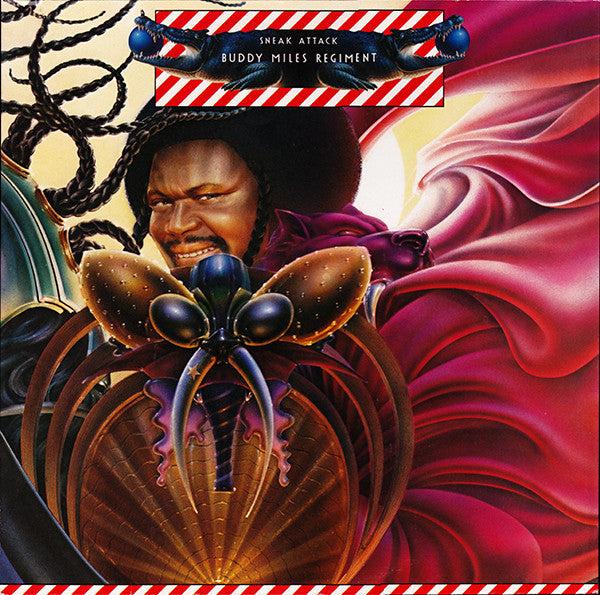 Image of Front Cover of 2xLP - VG/VG - BUDDY MILES REGIMENT, Sneak Attack (Atlantic; ATL 60 156, Europe 1981, Gatefold), Sleeve has slight discolouration, edge / corner wear; peeling sticker on front,  - 3816332C