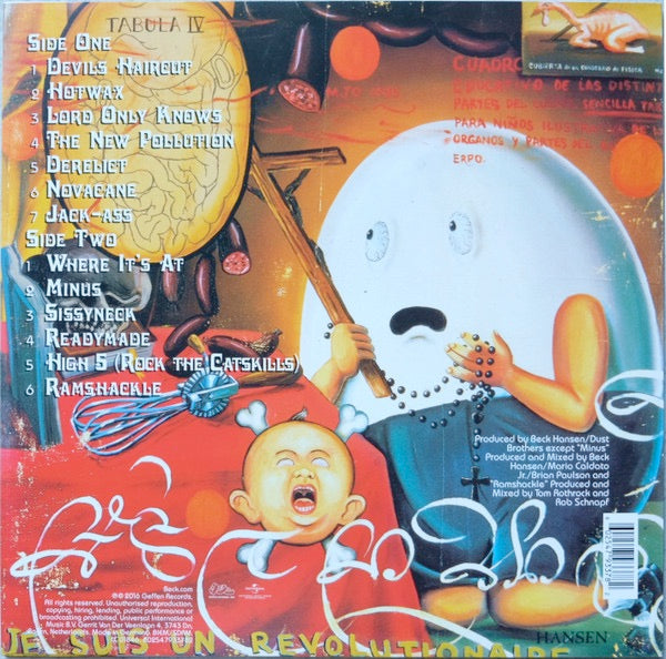 Image of Back Cover of LP - VG+/EX - BECK, Odelay (Geffen; 0602547933782, Europe 2016 Reissue, Insert, 180 Gram Vinyl), ,  - 4126429E