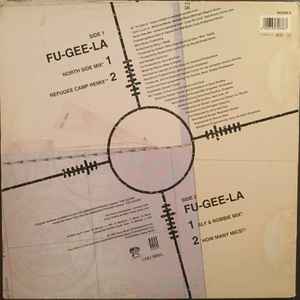 Image of Back Cover of 12" - VG/EX - FUGEES, Fu-Gee-La / How Many Mics (Columbia; 663066 6, UK 1995, Picture Sleeve), Cut out corner.,  - 3246055S