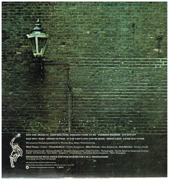 Image of Back Cover of 3614042C: LP - SHANGHAI, Shanghai (Warner Bros. Records ; K 56093, UK 1974) Tiny gold sticker on sleeve.  VG/VG