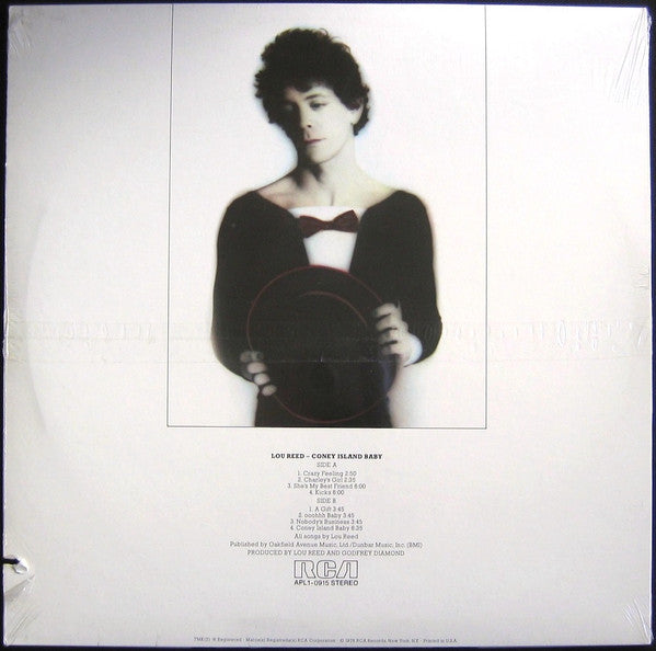 Image of Back Cover of LP - VG/VG - LOU REED, Coney Island Baby (RCA Tan; APL1-0915 , US 1976, Inner, Indianapolis Press), ,  - 4226080E