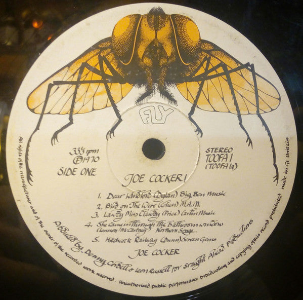 Image of Label Cover of 2xLP - VG+/VG+ - JOE COCKER, Joe Cocker! / With A Little Help From My Friends (Fly Records; TOOFA 1/2, UK 1970s Reissue, Gatefold), ,  - 1526147E