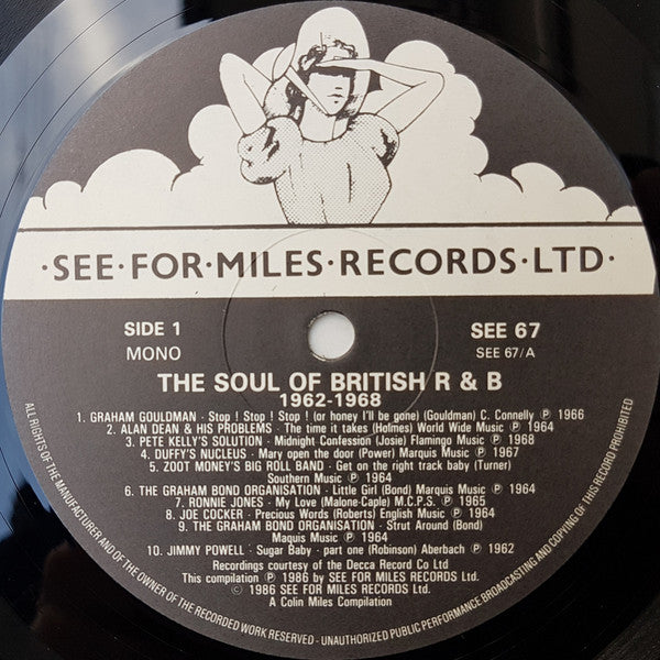 Image of Label Cover of LP - VG/VG+ - VARIOUS , The Soul Of British R'N'B 1962-1968 (See For Miles Ltd.; SEE67, UK 1986), Edge Wear,  - 2946109S