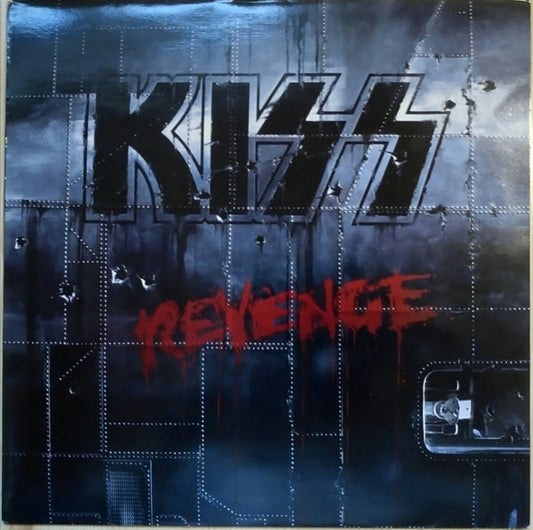 Image of Front Cover of LP - VG/G+ - KISS, Revenge (Mercury; 848037-1, UK 1992, Inner), Light surface marks, Hairlines and some mottling, Plays well with minimal surface noise, Edge wear and pinches to all edges,  - 2516091C