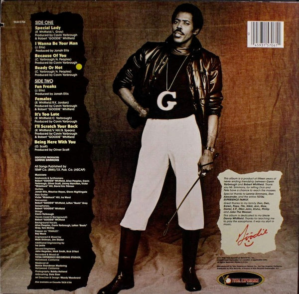 Image of Back Cover of 4214197C: LP - GOODIE, I Wanna Be Your Man (Total Experience Records; TEL8-5706, US 1985)   VG+/VG+