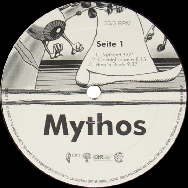 Image of Label Cover of LP - VG+/VG+ - MYTHOS, Mythos (Ohr; OHR 70019-1, Germany 2008 Reissue, Gatefold), ,  - 3826117E