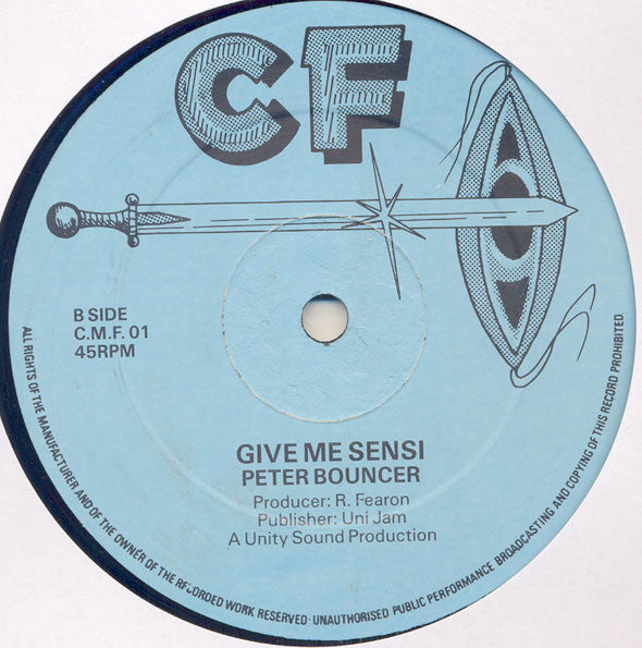 Image of Back Cover of 12" - /G+ - PETER BOUNCER , Sad Sweet Dreamer  (CF; CMF01, UK ), Marks on disc. WOL.,  - 3546330S