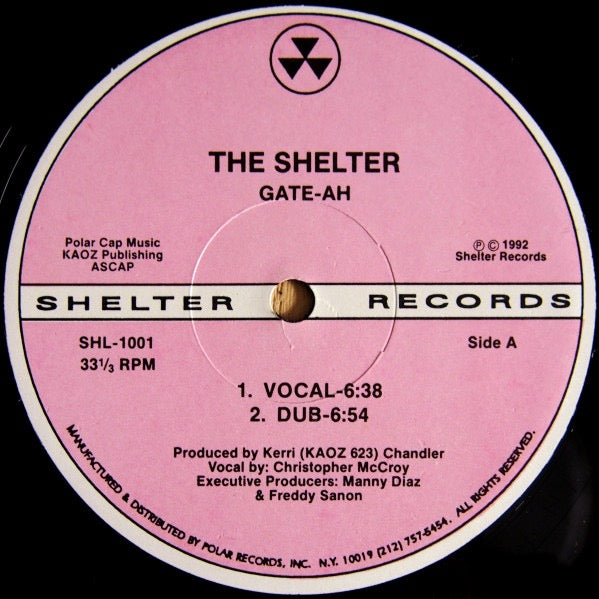 Image of Front Cover of 12" - /VG+ - GATE-AH, The Shelter (Shelter Records; SHL-1001, US 1992), faint highlighter on label,  - 4246501S