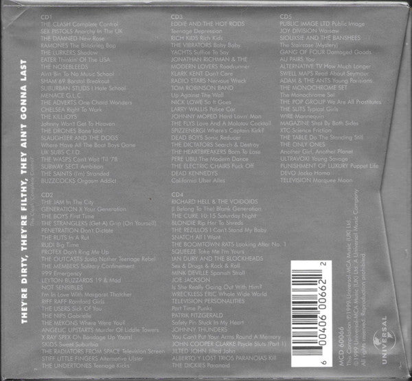 Image of Back Cover of 5xCD - VG/VG+ - VARIOUS, 1-2-3-4 Punk & New Wave 1976-1979 (Universal Records; MCD 60066, UK 2000s Reissue, Box Set, Booklet), Shelf wear.,  - 3416274C