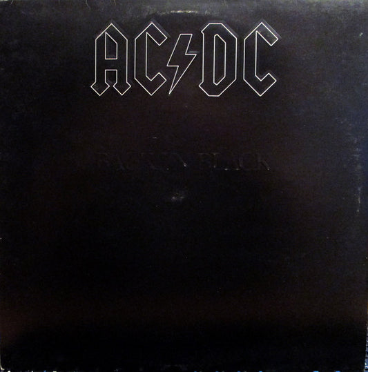 Image of Front Cover of LP - VG/G+ - AC/DC, Back In Black (Atlantic; K50735, UK 1980, Embossed Sleeve, Inner, K50735-A1 STRAWBERRY matrix), ,  - 2326250E