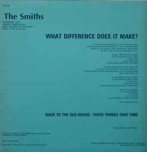 Image of Back Cover of 12" - VG/G - THE SMITHS, What Difference Does It Make? (Rough Trade; RTT 146, UK 1984, Terence Stamp Sleeve, No Band Name, First UK Press), ,  - 3316038C