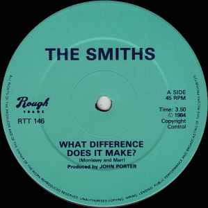 Image of Label Cover of 12" - VG/G - THE SMITHS, What Difference Does It Make? (Rough Trade; RTT 146, UK 1984, Terence Stamp Sleeve, No Band Name, First UK Press), ,  - 3316038C