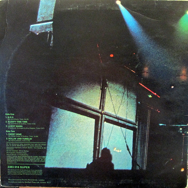Image of Back Cover of LP - VG/VG+ - CREAM , Live Cream (Polydor ; 2383016, UK 1970), ,  - 1526003E