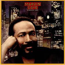 Image of Front Cover of 4644234S: LP - MARVIN GAYE, Midnight Love (CBS Orange/Yellow; 85977, UK 1982, Glossy Sleeve, Insert) Light wear to sleeve.  VG+/VG+