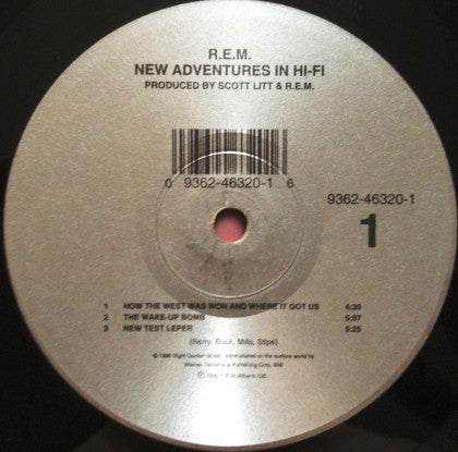 Image of Label Cover of 2xLP - VG/VG - R.E.M., New Adventures in Hi-Fi (Warner Bros; 9362-46320-1 , Europe 1996, Gatefold), Strong VG,  - 3626289E