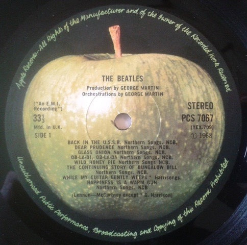 Image of Back Cover of 2xLP - VG/VG - THE BEATLES, The White Album (Apple; PCS 7067/8, UK 1970s Reissue, Laminated Embossed Unnumbered Side Opening Gatefold, Poster & 4 Cards, Stereo, EMI Recording in Brackets), ,  - 2626246E