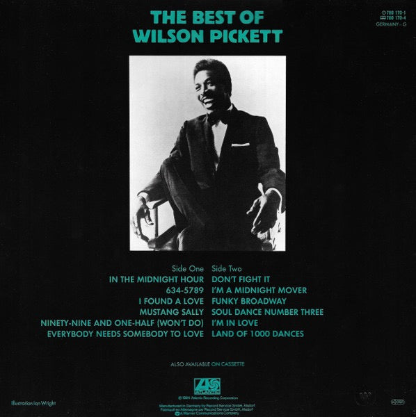 Image of Back Cover of LP - VG/VG+ - WILSON PICKETT, Best Of (Atlantic; 780 170 1, Germany 1984), ,  - 1516174C