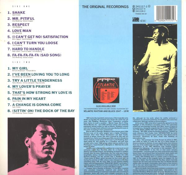 Image of Back Cover of LP - VG+/EX - OTIS REDDING, The Dock Of The Bay (The Definitive Collection)  (Atlantic; 241117-1, UK 1987, Stereo), ,  - 3726396E