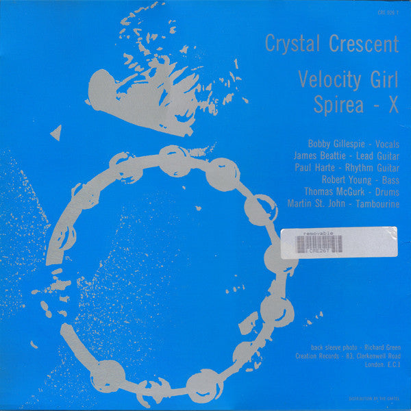 Image of Back Cover of 12" - VG/VG+ - PRIMAL SCREAM, Crystal Crescent (Creation; CRE026T, UK 1986, Picture Sleeve), Edge Wear,  - 4246304S