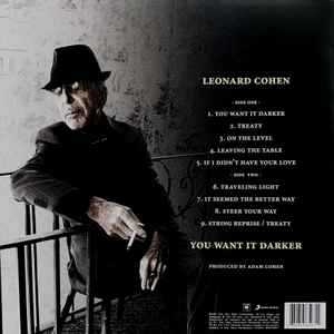 Image of Back Cover of LP - VG+/VG+ - LEONARD COHEN , You Want It Darker (Columbia ; 88985365071, Europe 2016, Inner), ,  - 3126076E