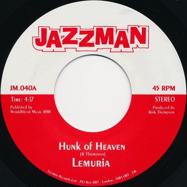 Image of Front Cover of 7" - /VG+ - LEMURIA / TEREA, Hunk Of Heaven / Pretty Bird (Jazzman; JM.040, UK 2005 Reissue, Plain Sleeve), ,  - 2616395C