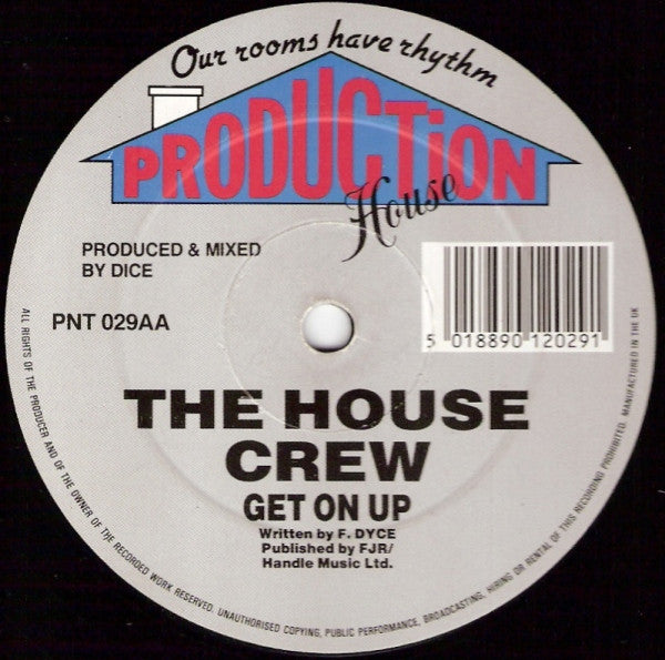 Image of Label Cover of 12" - /G+ - THE HOUSE CREW, Keep The Fire Burning / Get Up (Production House; PNT029, UK 1991, Plain Sleeve), Lots of light hairlines, plays well though.,  - 3626069E