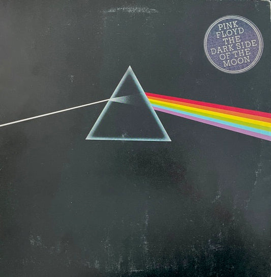 Image of Front Cover of 5144164S: LP - PINK FLOYD, The Dark Side Of The Moon (Harvest Black/Blue, EMI Box, Gramophone Co On Label Rim; SHVL 804, UK 1973, Stickered Sleeve, No Posters, No Stickers, A3/ B3 Matrix) Edge Wear  VG/VG