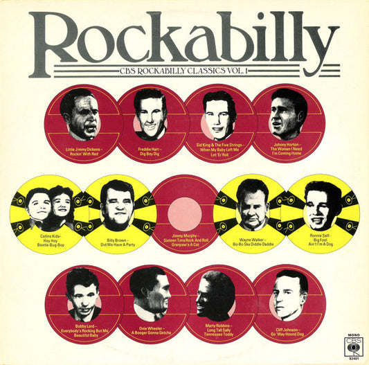 Image of Front Cover of LP - VG+/VG+ - VARIOUS, CBS Rockabilly Classics Vol. 1 (CBS; CBS 82401, UK 1977, Mono), Some light creases along spine. ,  - 3026260E
