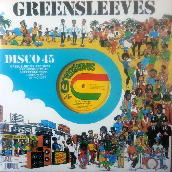 Image of Front Cover of 12" - EX/EX - JOHNNY OSBOURNE, Give A Little Love / Give A Little Dub (Greensleeves Records; GRED 855, UK 2014, Company Sleeve, Red Vinyl), ,  - 1316524C
