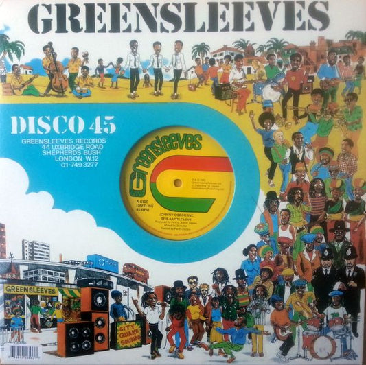 Image of Front Cover of 12" - EX/EX - JOHNNY OSBOURNE, Give A Little Love / Give A Little Dub (Greensleeves Records; GRED 855, UK 2014, Company Sleeve, Red Vinyl), ,  - 1316524C