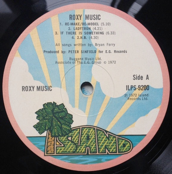 Image of Label Cover of LP - VG/G - ROXY MUSIC, Roxy Music (Island Pink Rim; ILPS 9200, UK 1972, Laminated Gatefold Sleeve, "U" Matrix Suffix), A few long light scratches, hairlines, discolouration and crinkles on Island Inner, edge wear,  - 3746225S