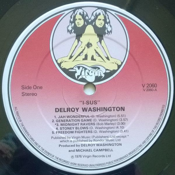 Image of Label Cover of 2444031S: LP - DELROY WASHINGTON, I-Sus (Virgin; V 2060, UK 1976)   G+/VG+