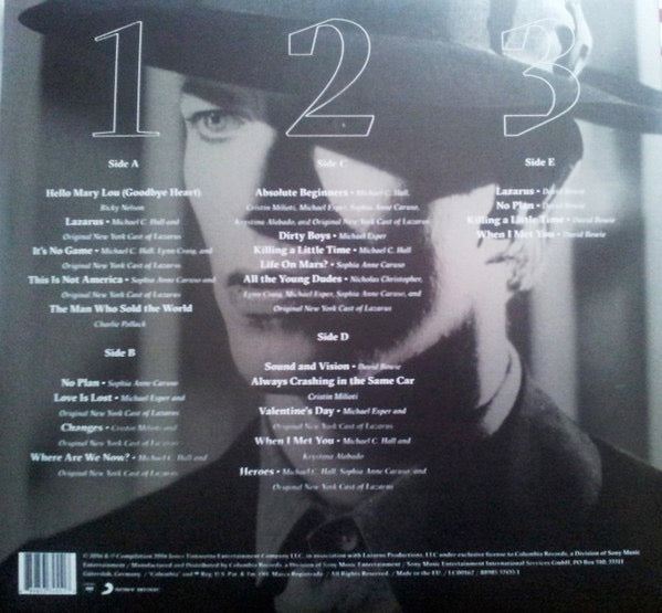 Image of Back Cover of 4114099C: 3xLP - DAVID BOWIE AND ENDA WALSH, Lazarus (Columbia; 88985 37455 1, UK 2016, Triple Gatefold, Inners & Booklet) Still SEALED In Stickered Shrinkwrap.  Corner bumps and crease on corner of sleeve.  VG/M