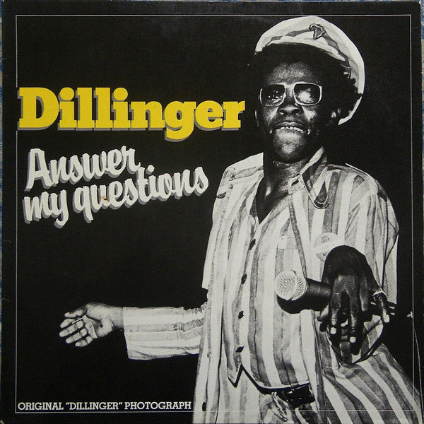 Image of Front Cover of LP - VG/G+ - DILLINGER, Answer My Questions (Scramble; SRL 610.002, Netherlands 1977), Edge and ring wear, corner bump. Disc plays above grade.,  - 3946149S