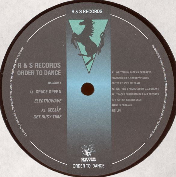Image of Label Cover of 2xLP - VG/G+ - VARIOUS ARTISTS, Order To Dance  (R&S; RS LP1, UK 1991, Picture Sleeve, Black Inners), Strong G+, light marks only. Sleeve has some ring wear.,  - 1426256E