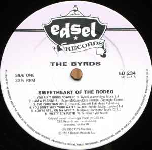 Image of Label Cover of LP - VG/VG - THE BYRDS, Sweetheart Of The Rodeo (Edsel Records; ED 234, UK 1987 Reissue), ,  - 3926168E