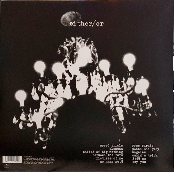Image of Back Cover of LP - NEW/NEW - ELLIOTT SMITH, Either Or (UMC; 4752941, UK 2017 Reissue, Insert, Download Code), ,  - 6016111C