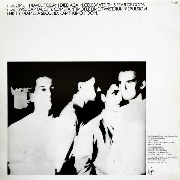 Image of Back Cover of LP - VG+/VG - SIMPLE MINDS, Empires And Dance (Virgin Green/Red One Pressing Ring; V 2247, UK 1982 Reissue), ,  - 2616217C