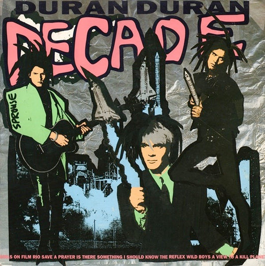 Image of Front Cover of LP - VG/VG - DURAN DURAN, Decade (EMI; DDX 10, UK 1989, Inner), Sticker Damage To Sleeve,  - 1046178S