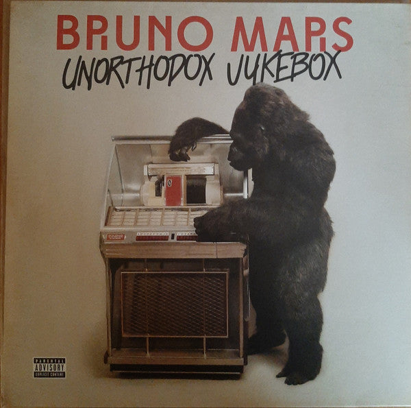 Image of Front Cover of 4844168S: LP - BRUNO MARS, Unorthodox Jukebox (Atlantic; 7567-87617-1, Europe 2012, Insert) Light cover wear as unlaminated, hype sticker stuck to top of back cover  VG/VG+